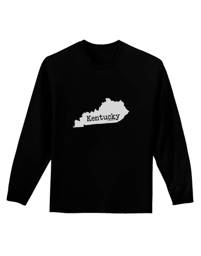 Kentucky - United States Shape Adult Long Sleeve Dark T-Shirt by TooLoud-TooLoud-Black-Small-Davson Sales