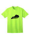 Kentucky - United States Shape Adult T-Shirt: A Stylish Addition to Your Wardrobe by TooLoud-Mens T-shirts-TooLoud-Neon-Green-Small-Davson Sales