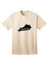 Kentucky - United States Shape Adult T-Shirt: A Stylish Addition to Your Wardrobe by TooLoud-Mens T-shirts-TooLoud-Natural-Small-Davson Sales