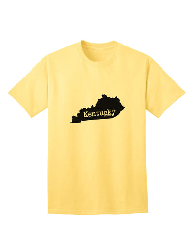 Kentucky - United States Shape Adult T-Shirt: A Stylish Addition to Your Wardrobe by TooLoud-Mens T-shirts-TooLoud-Yellow-Small-Davson Sales