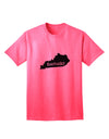 Kentucky - United States Shape Adult T-Shirt: A Stylish Addition to Your Wardrobe by TooLoud-Mens T-shirts-TooLoud-Neon-Pink-Small-Davson Sales