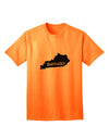 Kentucky - United States Shape Adult T-Shirt: A Stylish Addition to Your Wardrobe by TooLoud-Mens T-shirts-TooLoud-Neon-Orange-Small-Davson Sales