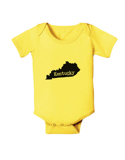 Kentucky - United States Shape Baby Romper Bodysuit by TooLoud-TooLoud-Yellow-06-Months-Davson Sales
