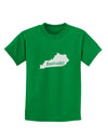 Kentucky - United States Shape Childrens Dark T-Shirt by TooLoud-Childrens T-Shirt-TooLoud-Kelly-Green-X-Small-Davson Sales