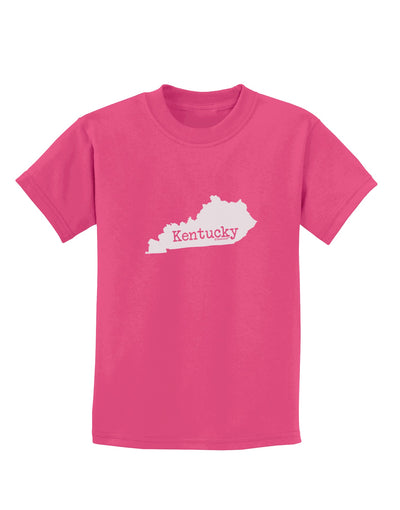 Kentucky - United States Shape Childrens Dark T-Shirt by TooLoud-Childrens T-Shirt-TooLoud-Sangria-X-Small-Davson Sales