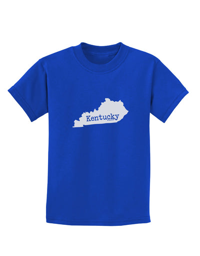 Kentucky - United States Shape Childrens Dark T-Shirt by TooLoud-Childrens T-Shirt-TooLoud-Royal-Blue-X-Small-Davson Sales