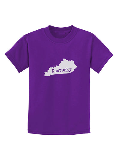 Kentucky - United States Shape Childrens Dark T-Shirt by TooLoud-Childrens T-Shirt-TooLoud-Purple-X-Small-Davson Sales