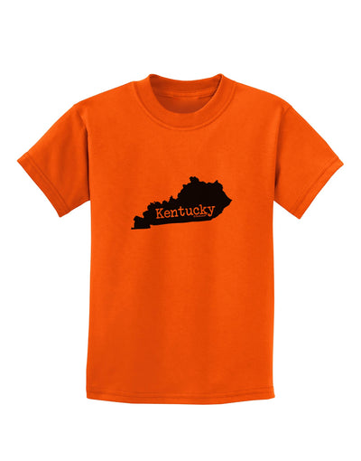 Kentucky - United States Shape Childrens T-Shirt by TooLoud-TooLoud-Orange-X-Small-Davson Sales