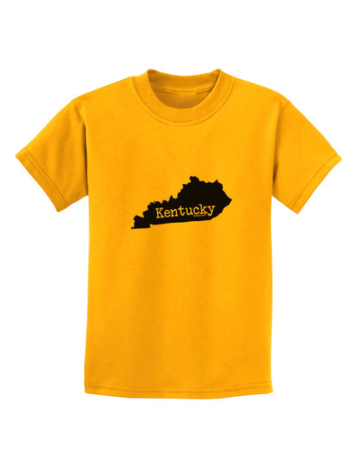 Kentucky - United States Shape Childrens T-Shirt by TooLoud-TooLoud-Gold-X-Small-Davson Sales