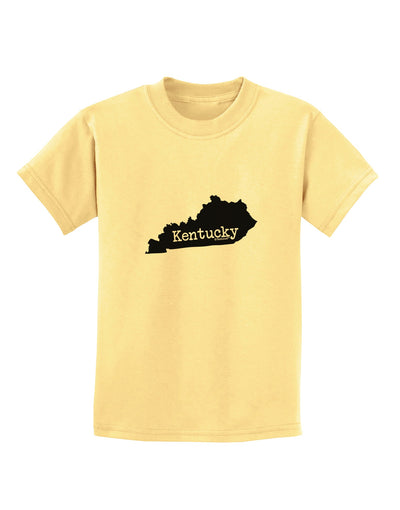 Kentucky - United States Shape Childrens T-Shirt by TooLoud-TooLoud-Daffodil-Yellow-X-Small-Davson Sales