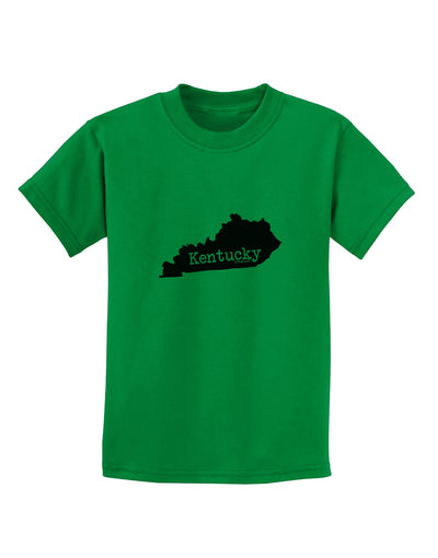 Kentucky - United States Shape Childrens T-Shirt by TooLoud-TooLoud-Kelly-Green-X-Small-Davson Sales