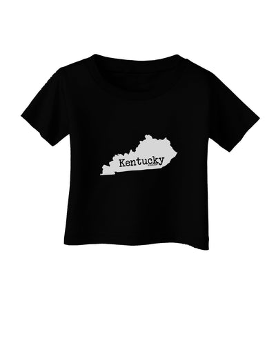 Kentucky - United States Shape Infant T-Shirt Dark by TooLoud-TooLoud-Black-06-Months-Davson Sales