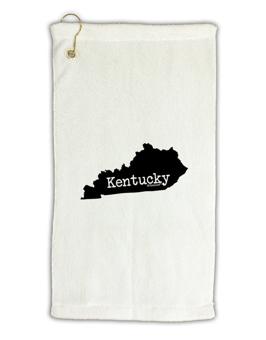 Kentucky - United States Shape Micro Terry Gromet Golf Towel 11"x19-Golf Towel-TooLoud-White-Davson Sales