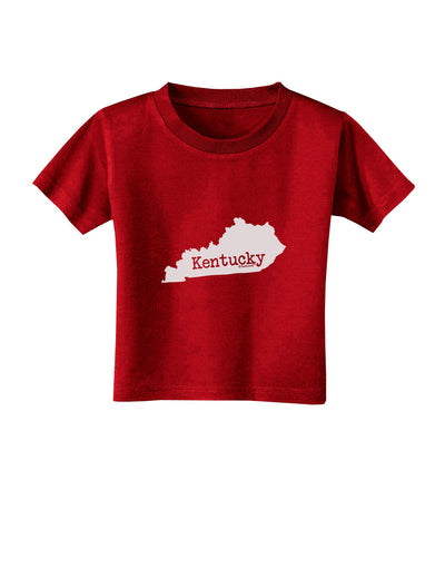 Kentucky - United States Shape Toddler T-Shirt Dark by TooLoud-TooLoud-Red-2T-Davson Sales