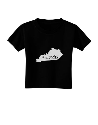 Kentucky - United States Shape Toddler T-Shirt Dark by TooLoud-TooLoud-Black-2T-Davson Sales
