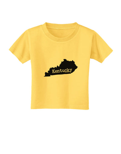 Kentucky - United States Shape Toddler T-Shirt by TooLoud-TooLoud-Yellow-2T-Davson Sales