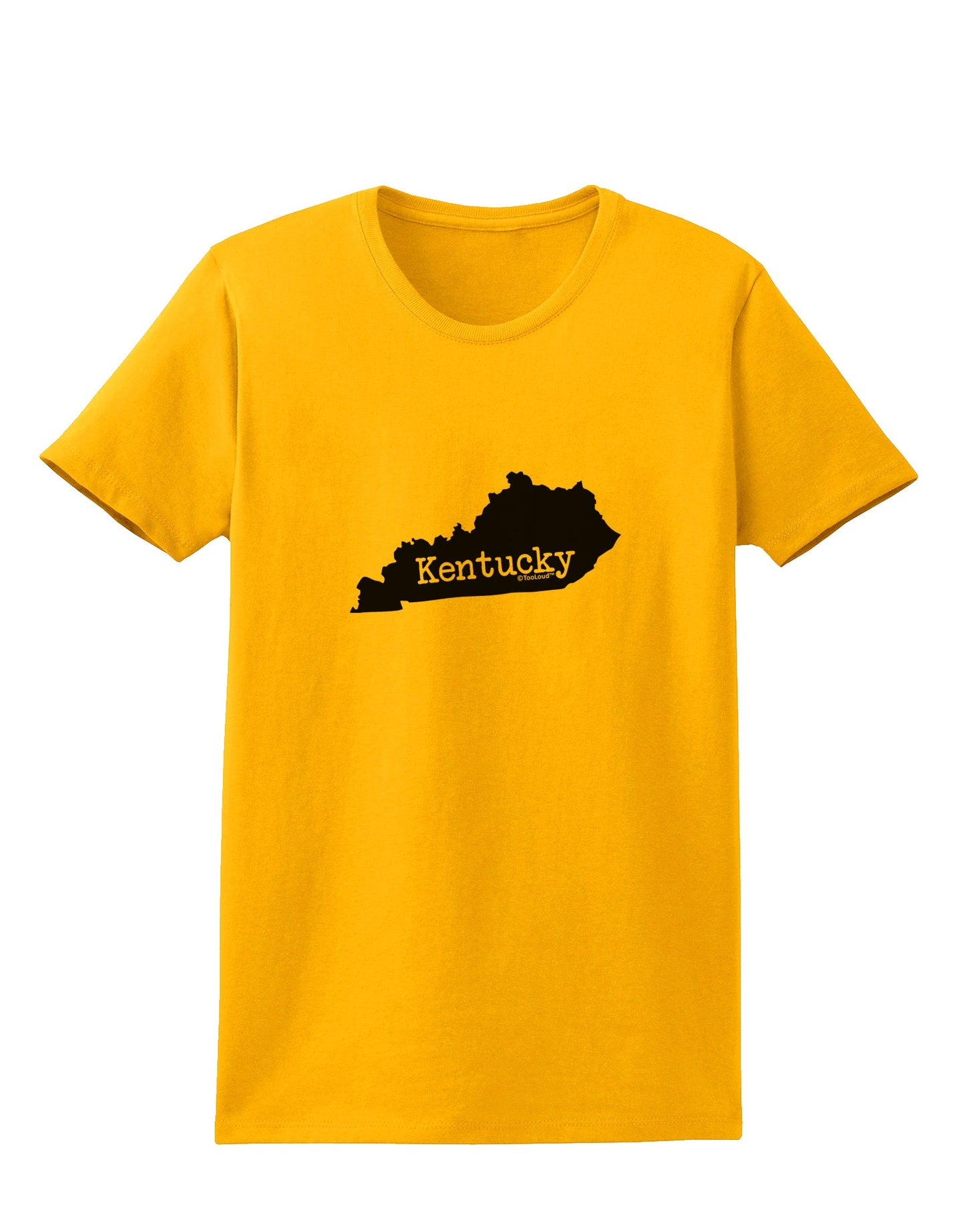 Kentucky - United States Shape Womens T-Shirt by TooLoud-TooLoud-Gold-X-Small-Davson Sales