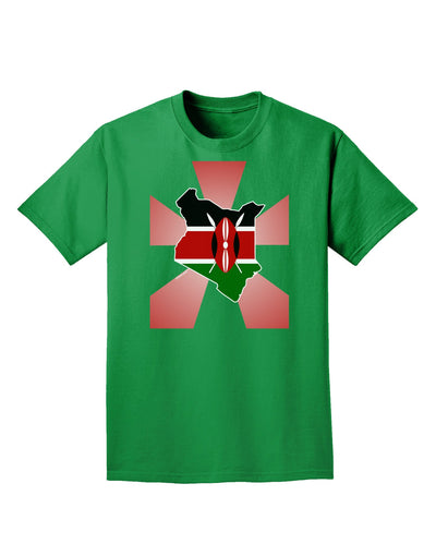 Kenya Flag Design Adult Dark T-Shirt-Mens T-Shirt-TooLoud-Kelly-Green-Small-Davson Sales