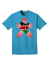 Kenya Flag Design Adult Dark T-Shirt-Mens T-Shirt-TooLoud-Turquoise-Small-Davson Sales