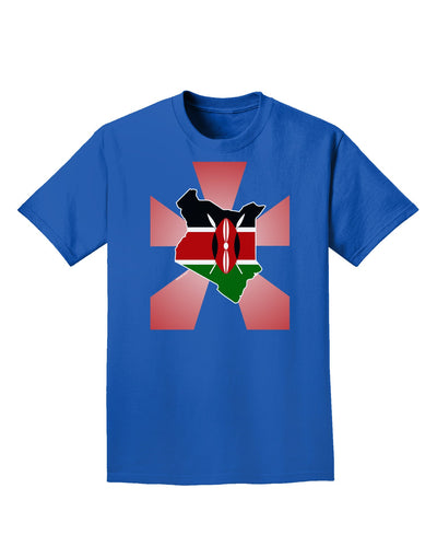 Kenya Flag Design Adult Dark T-Shirt-Mens T-Shirt-TooLoud-Royal-Blue-Small-Davson Sales