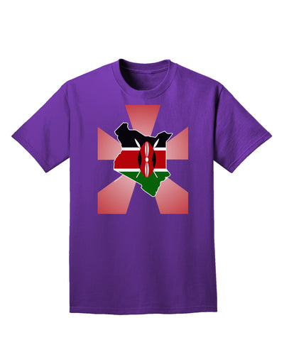 Kenya Flag Design Adult Dark T-Shirt-Mens T-Shirt-TooLoud-Purple-Small-Davson Sales