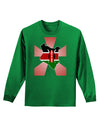 Kenya Flag Design Adult Long Sleeve Dark T-Shirt-TooLoud-Kelly-Green-Small-Davson Sales