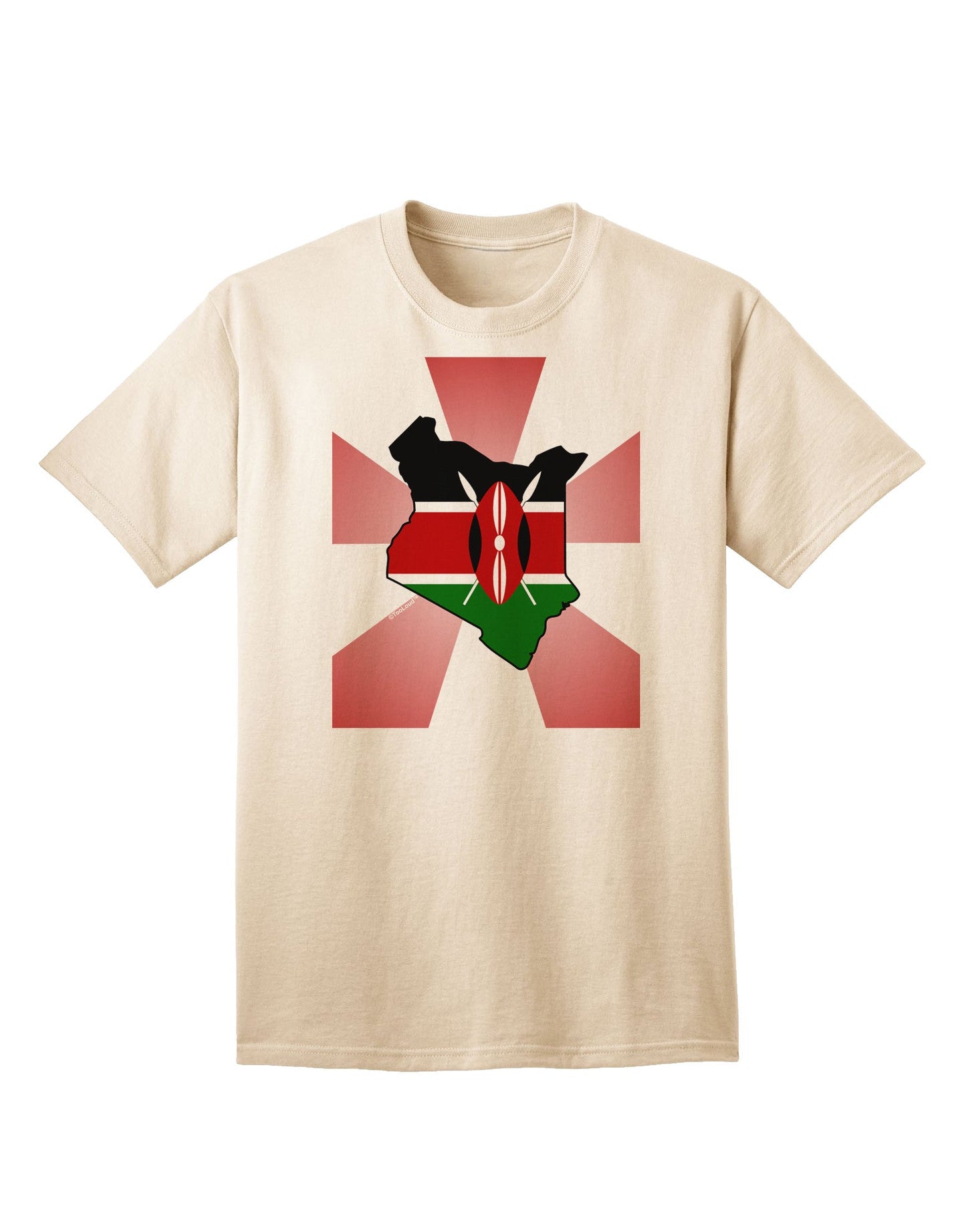 Kenya Flag Design Adult T-Shirt-Mens T-Shirt-TooLoud-Natural-Small-Davson Sales
