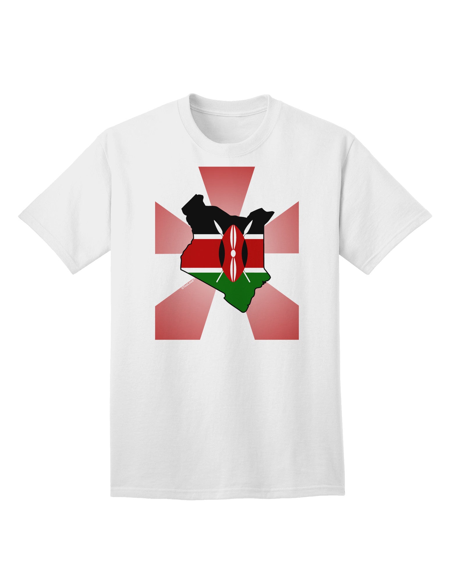 Kenya Flag Design Adult T-Shirt-Mens T-Shirt-TooLoud-White-Small-Davson Sales