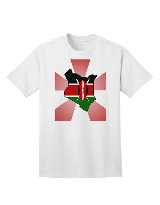 Kenya Flag Design Adult T-Shirt-Mens T-Shirt-TooLoud-White-Small-Davson Sales