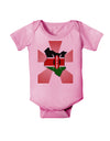 Kenya Flag Design Baby Romper Bodysuit-Baby Romper-TooLoud-Pink-06-Months-Davson Sales