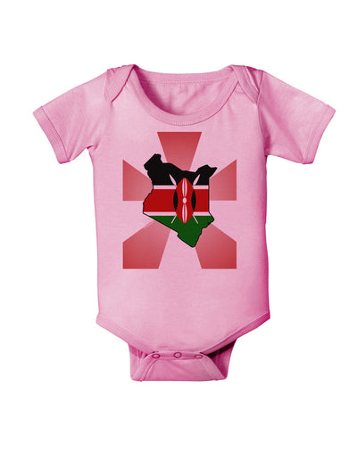 Kenya Flag Design Baby Romper Bodysuit-Baby Romper-TooLoud-Pink-06-Months-Davson Sales