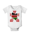 Kenya Flag Design Baby Romper Bodysuit-Baby Romper-TooLoud-White-06-Months-Davson Sales