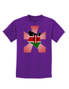 Kenya Flag Design Childrens Dark T-Shirt-Childrens T-Shirt-TooLoud-Purple-X-Small-Davson Sales