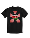 Kenya Flag Design Childrens Dark T-Shirt-Childrens T-Shirt-TooLoud-Black-X-Small-Davson Sales