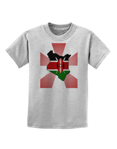 Kenya Flag Design Childrens T-Shirt-Childrens T-Shirt-TooLoud-AshGray-X-Small-Davson Sales