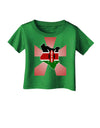 Kenya Flag Design Infant T-Shirt Dark-Infant T-Shirt-TooLoud-Clover-Green-06-Months-Davson Sales