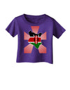 Kenya Flag Design Infant T-Shirt Dark-Infant T-Shirt-TooLoud-Purple-06-Months-Davson Sales