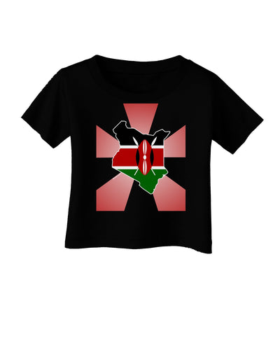 Kenya Flag Design Infant T-Shirt Dark-Infant T-Shirt-TooLoud-Black-06-Months-Davson Sales