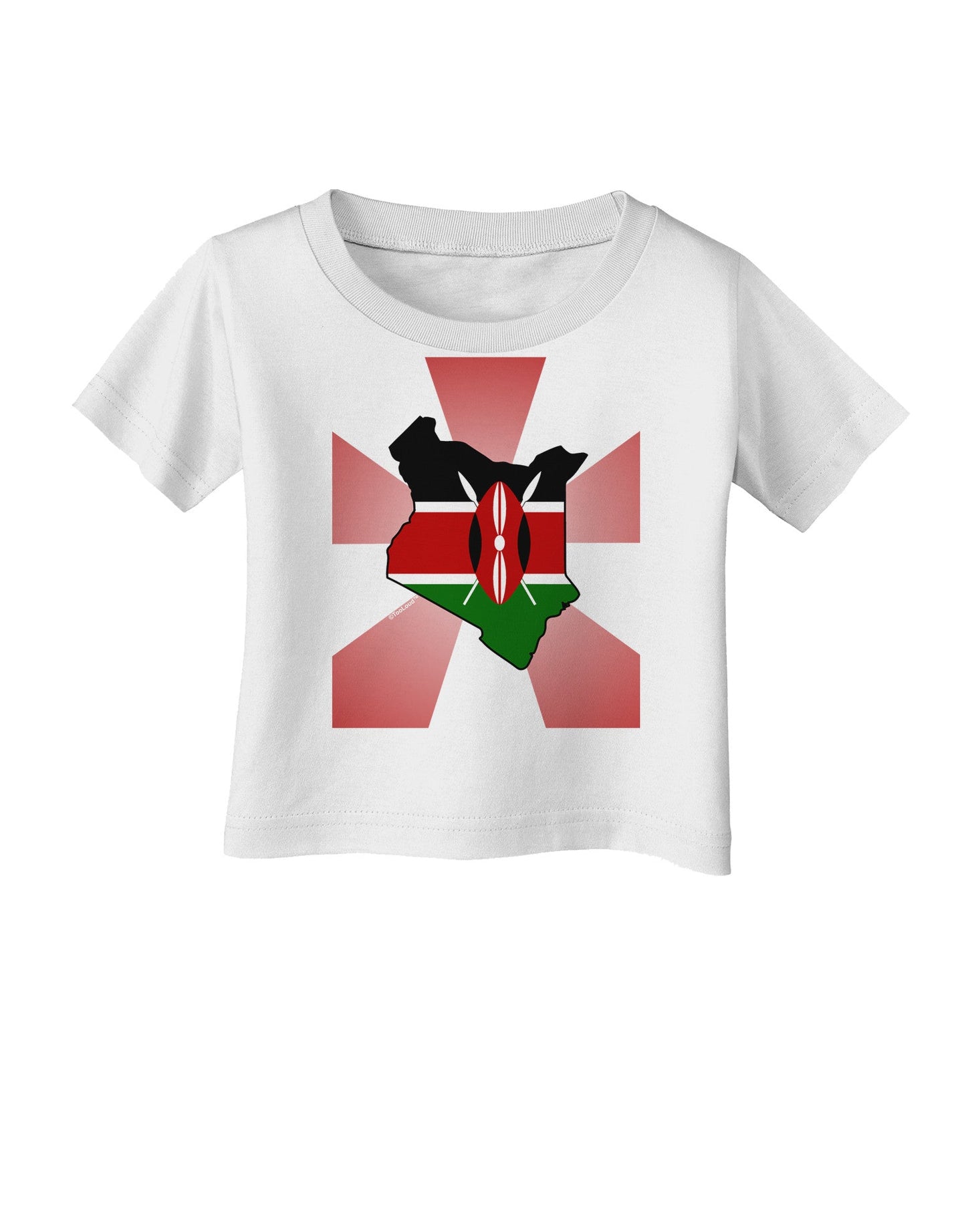 Kenya Flag Design Infant T-Shirt-Infant T-Shirt-TooLoud-White-06-Months-Davson Sales