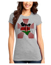 Kenya Flag Design Juniors Petite T-Shirt-T-Shirts Juniors Tops-TooLoud-Ash-Gray-Juniors Fitted X-Small-Davson Sales