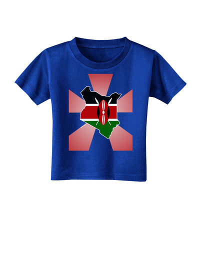 Kenya Flag Design Toddler T-Shirt Dark-Toddler T-Shirt-TooLoud-Royal-Blue-2T-Davson Sales