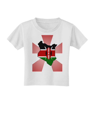Kenya Flag Design Toddler T-Shirt-Toddler T-Shirt-TooLoud-White-2T-Davson Sales