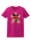 Kenya Flag Design Womens Dark T-Shirt-TooLoud-Hot-Pink-Small-Davson Sales