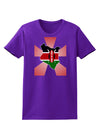 Kenya Flag Design Womens Dark T-Shirt-TooLoud-Purple-X-Small-Davson Sales
