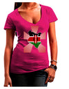 Kenya Flag Design Womens V-Neck Dark T-Shirt-Womens V-Neck T-Shirts-TooLoud-Hot-Pink-Juniors Fitted Small-Davson Sales