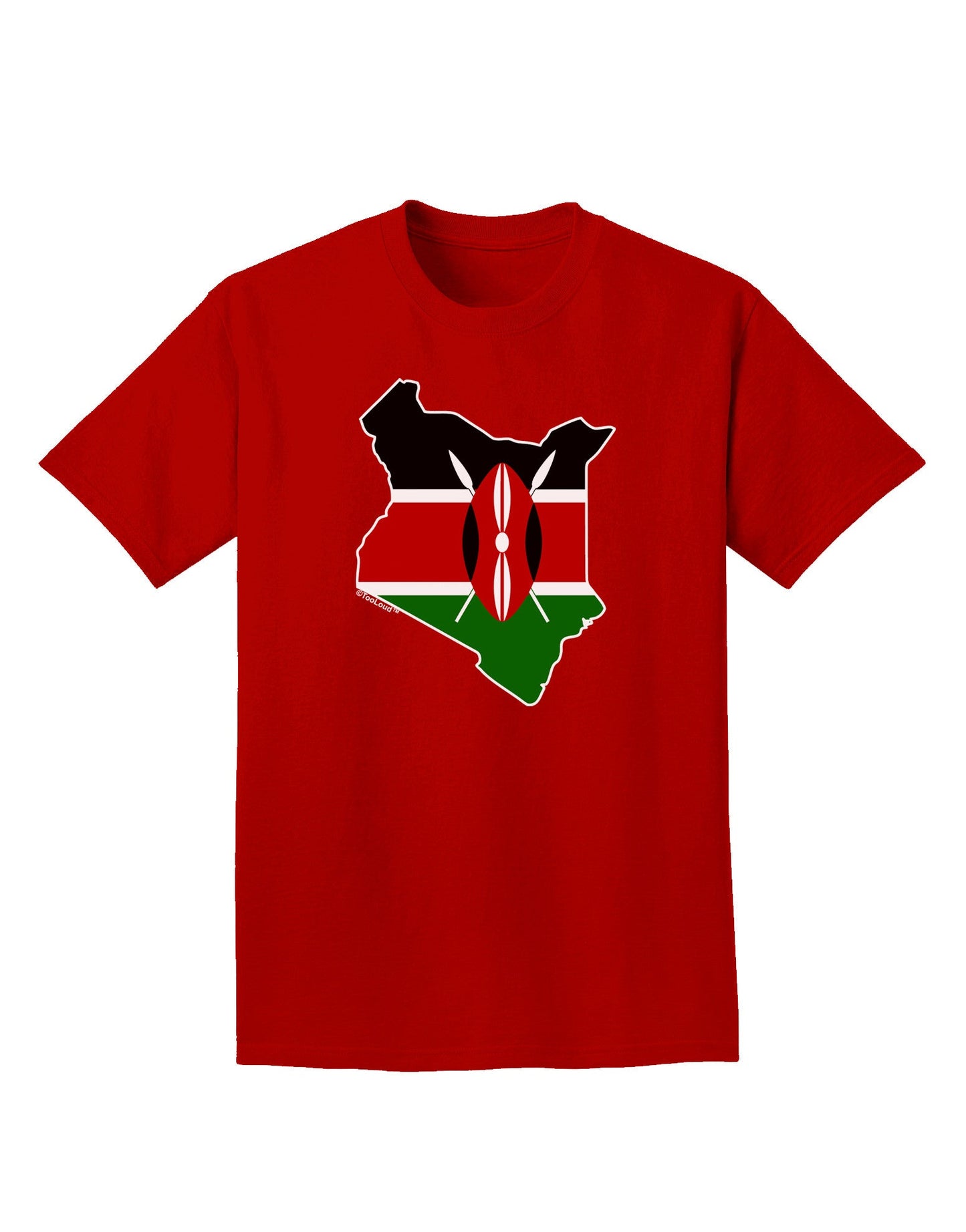 Kenya Flag Silhouette Adult Dark T-Shirt-Mens T-Shirt-TooLoud-Red-Small-Davson Sales