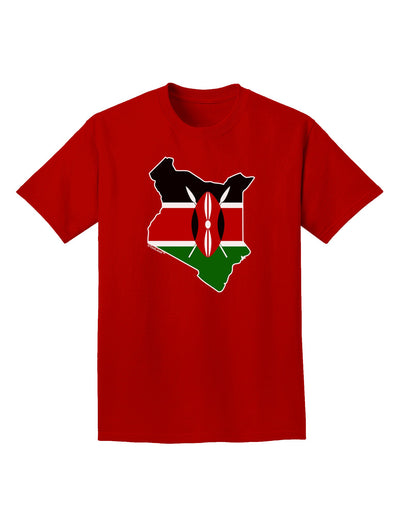 Kenya Flag Silhouette Adult Dark T-Shirt-Mens T-Shirt-TooLoud-Red-Small-Davson Sales