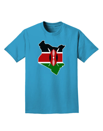 Kenya Flag Silhouette Adult Dark T-Shirt-Mens T-Shirt-TooLoud-Turquoise-Small-Davson Sales