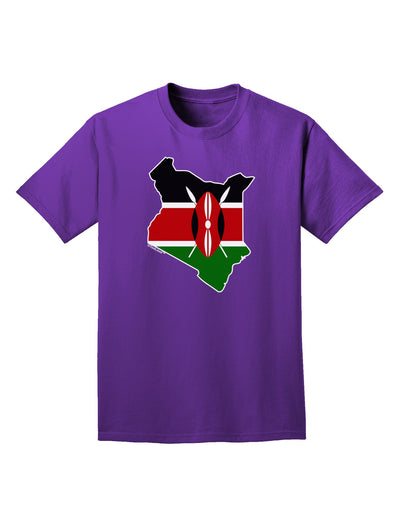 Kenya Flag Silhouette Adult Dark T-Shirt-Mens T-Shirt-TooLoud-Purple-Small-Davson Sales