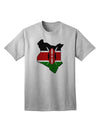 Kenya Flag Silhouette Adult T-Shirt-Mens T-Shirt-TooLoud-AshGray-Small-Davson Sales